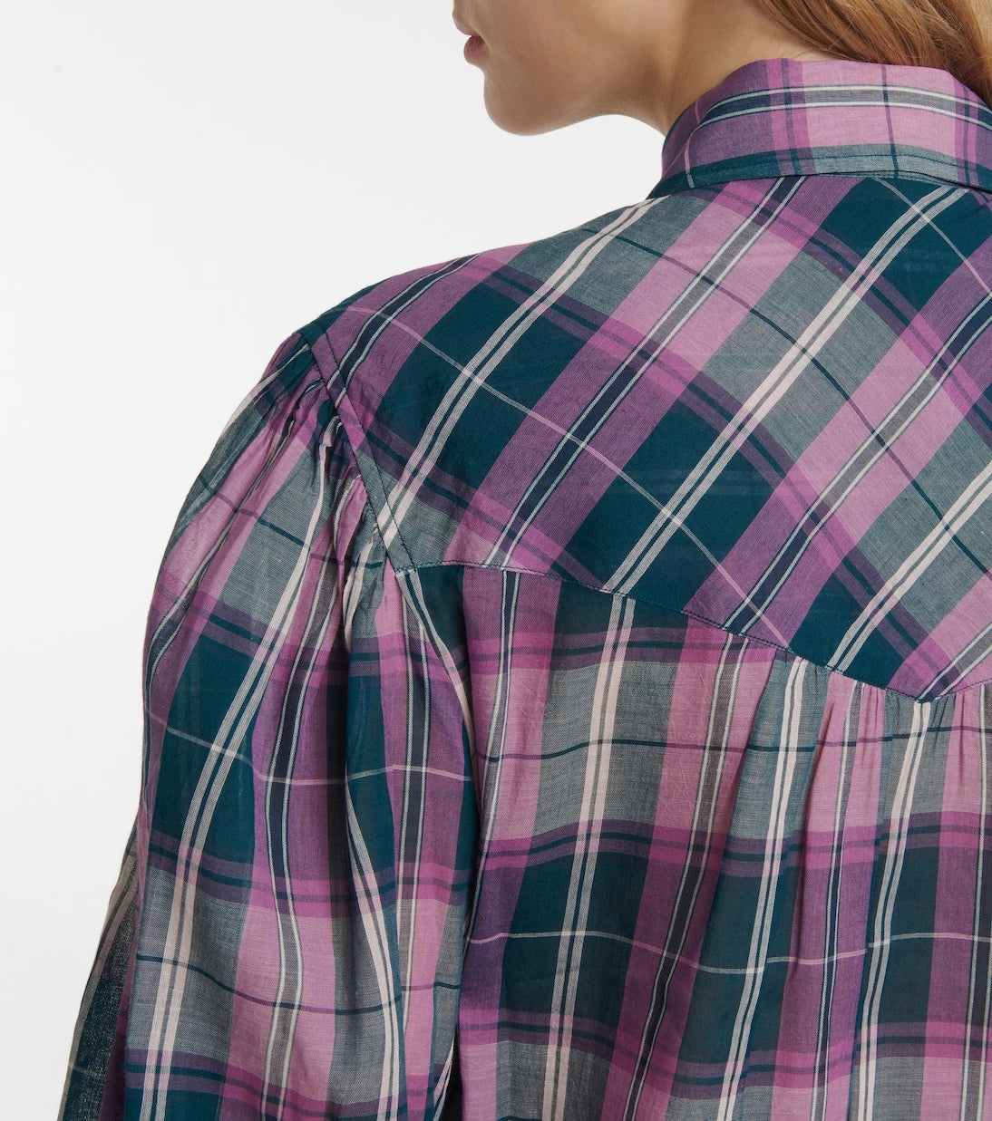 Marant Etoile - Britany checked cotton shirt dress