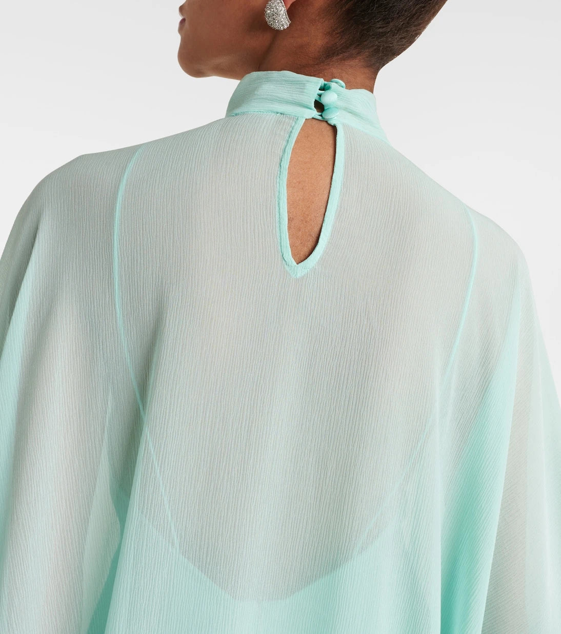 Taller Marmo - Penelope feather-trimmed silk kaftan