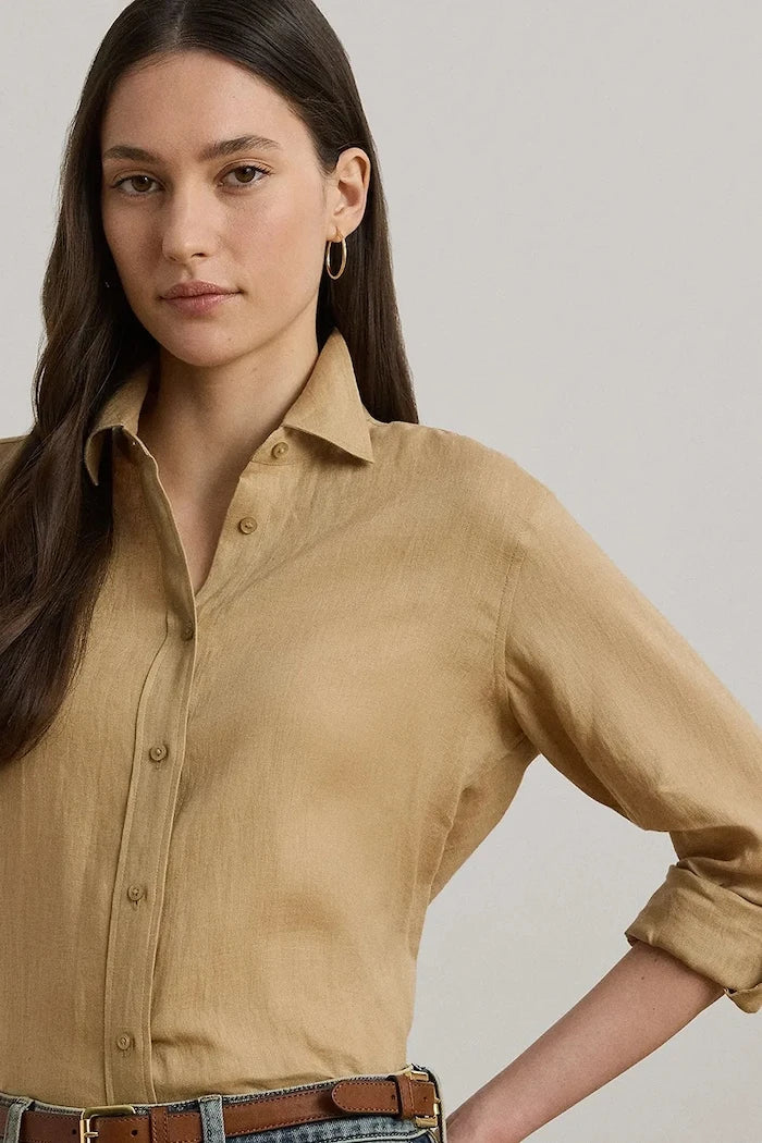 Lauren Ralph Lauren kadın keten gömlek