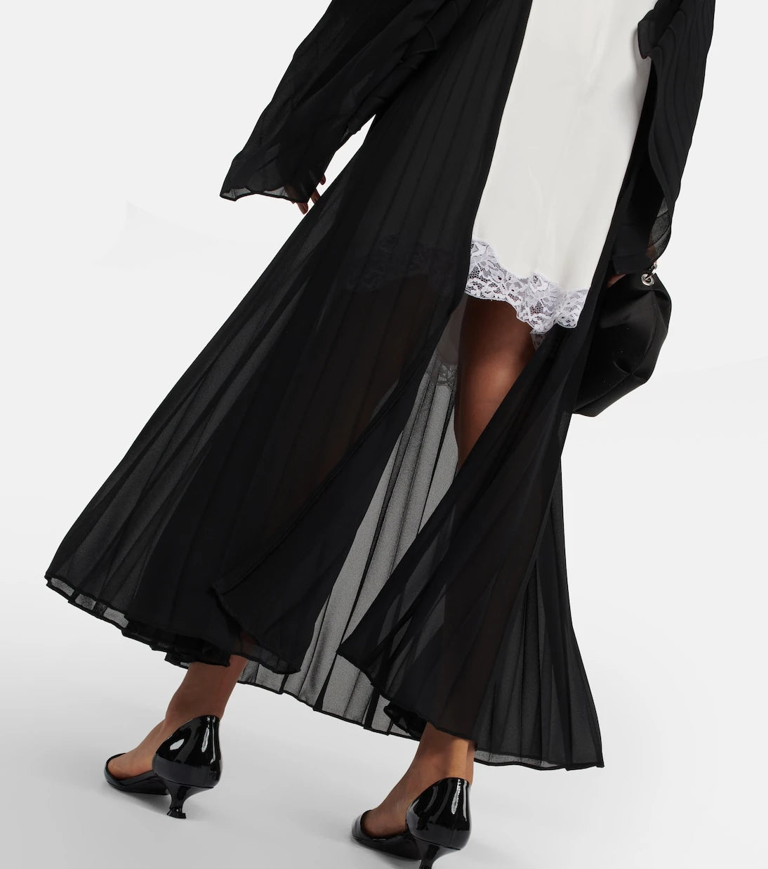 Christopher Kane - Mrs Robinson lac-trimmed midi dress with cape
