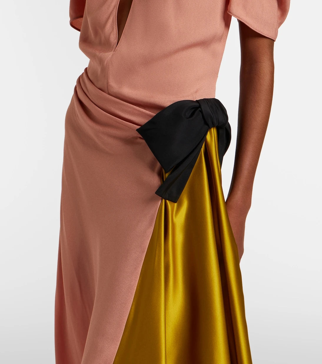 Valentino - Bow-detail draped midi dress