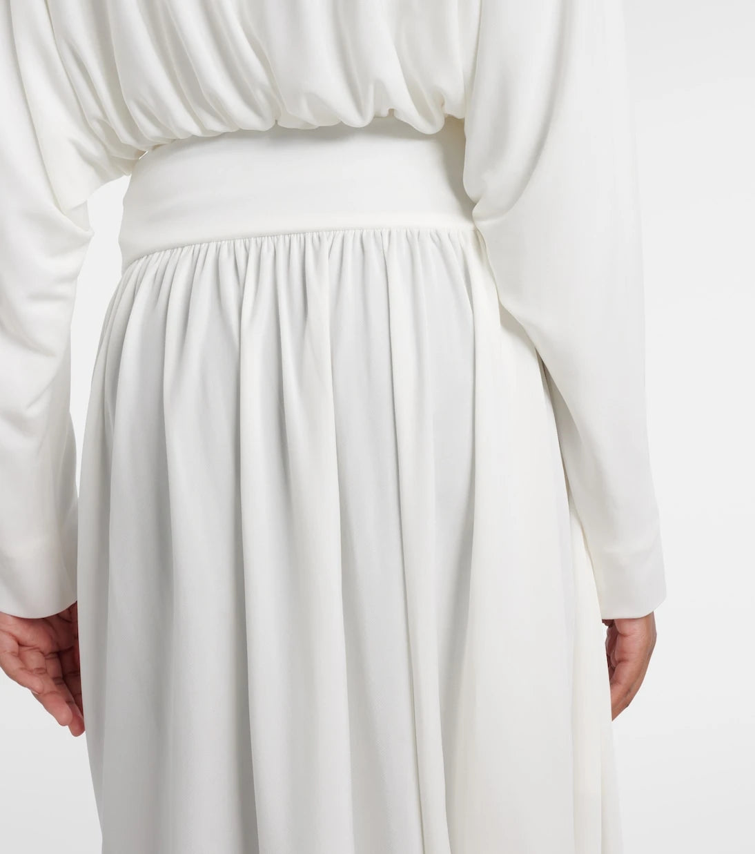 Alaïa - Asymmetric jersey midi skirt