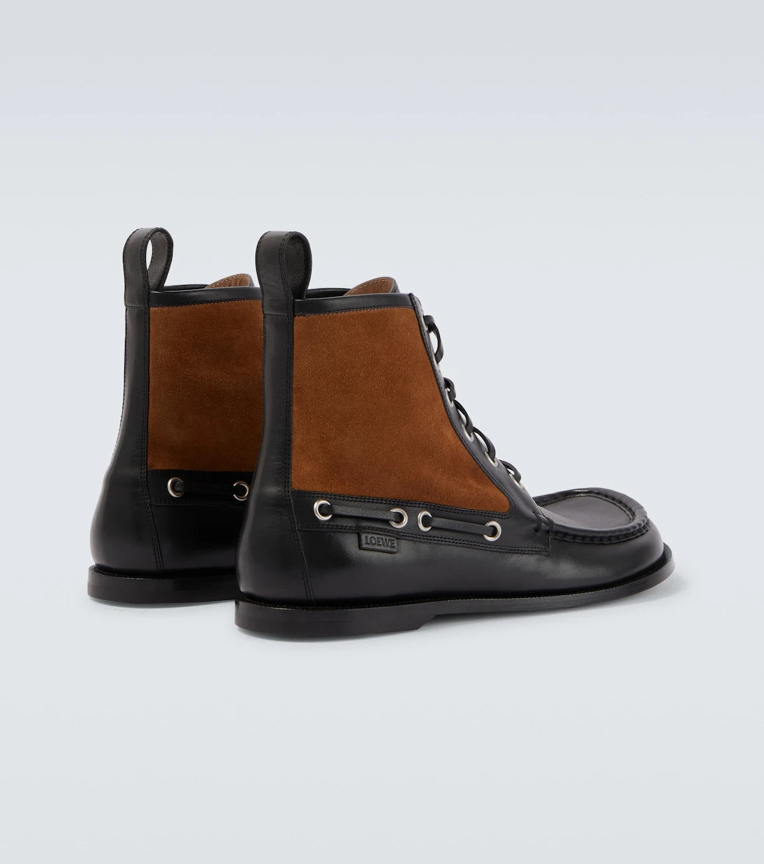 Loewe - Campo suede and leather lace-up boots