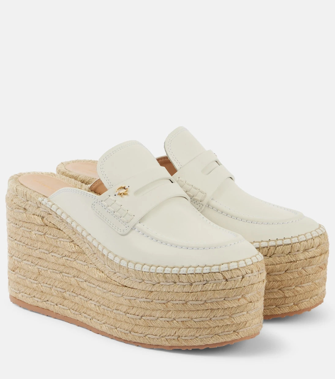 Gianvito Rossi - Leather espadrille wedges