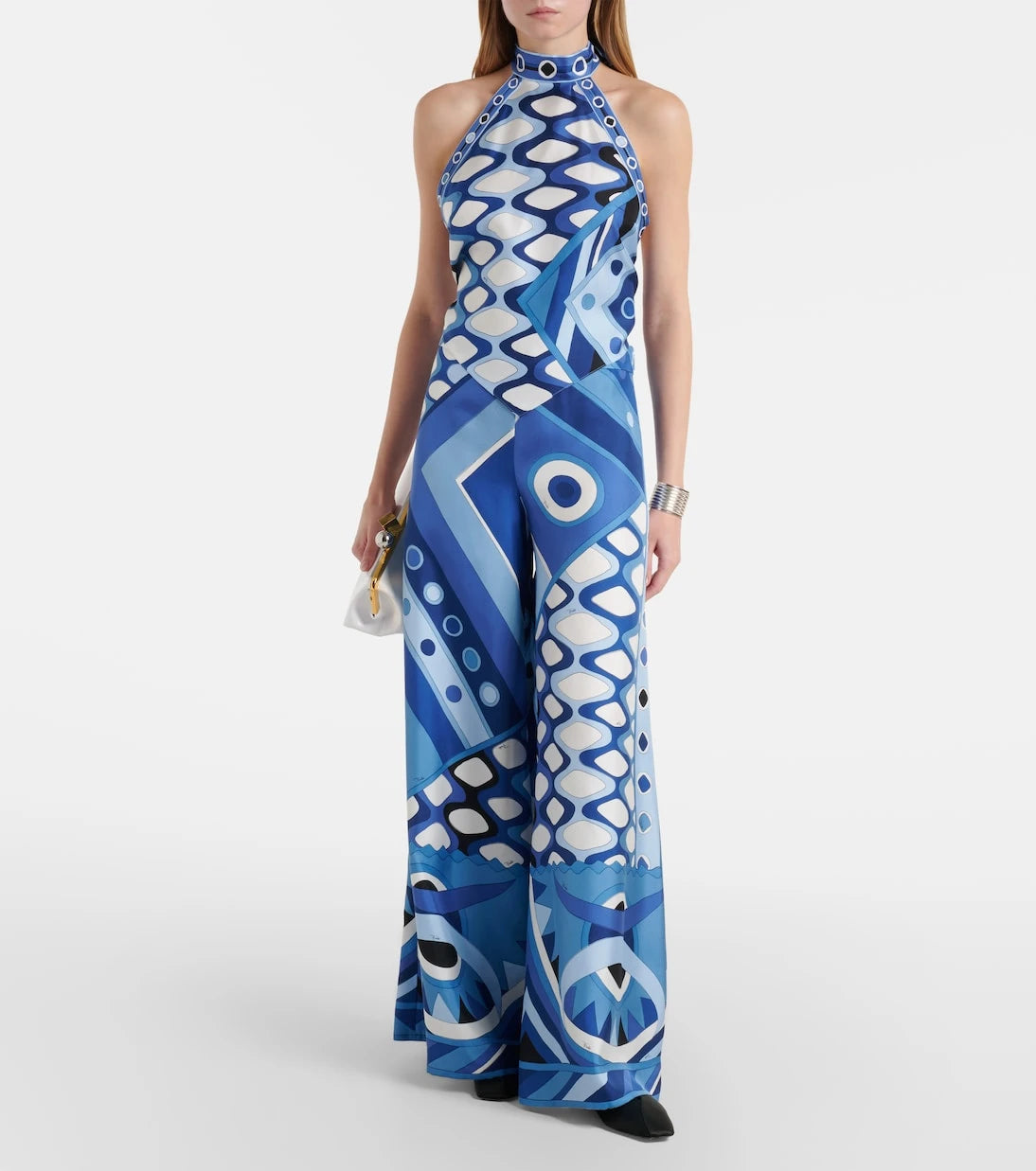 Pucci - Vivara cropped silk top