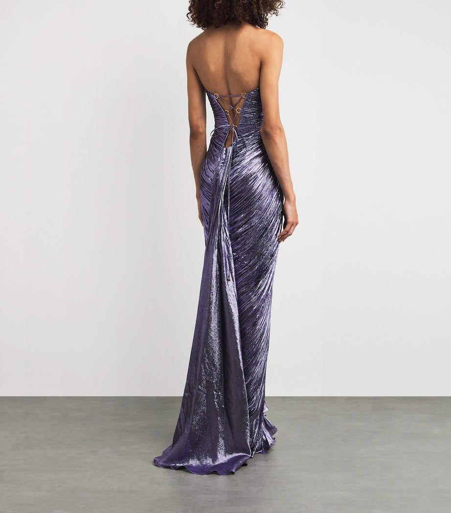 Maria Lucia Hohan Purple Despina Maxi Dress