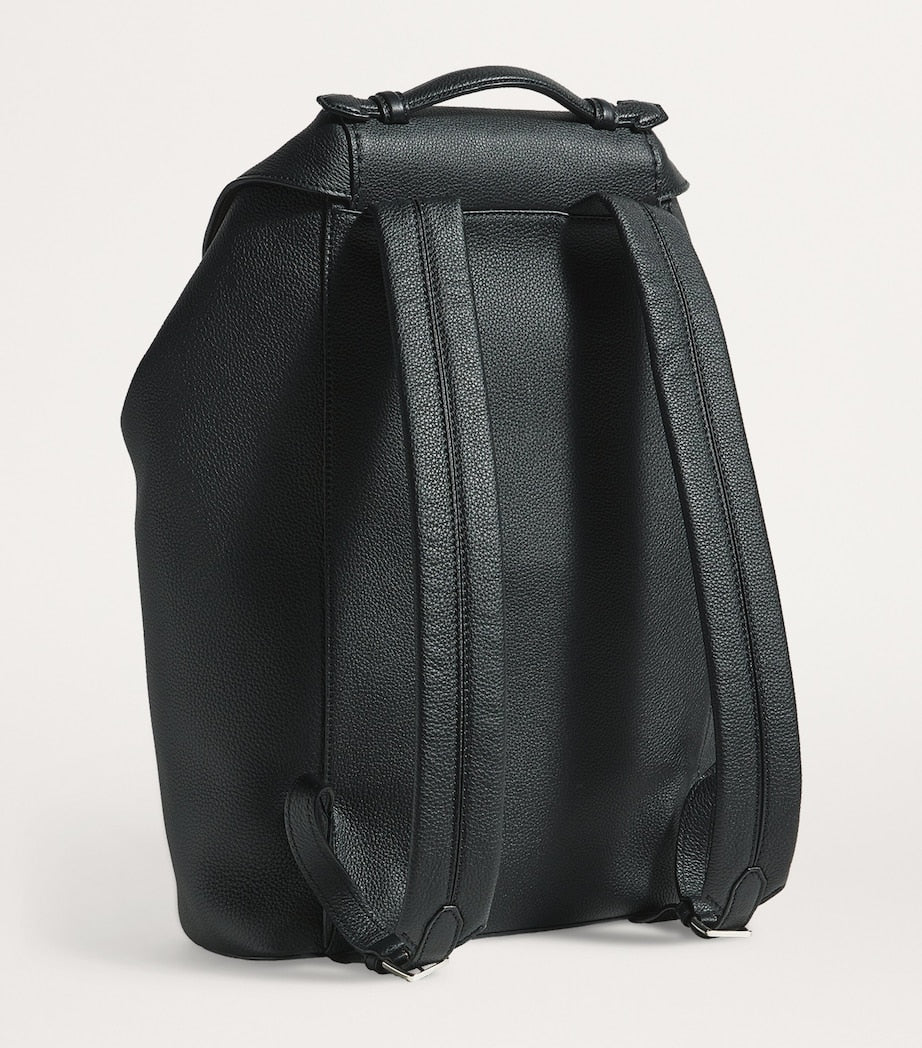 Grained Leather Backpack