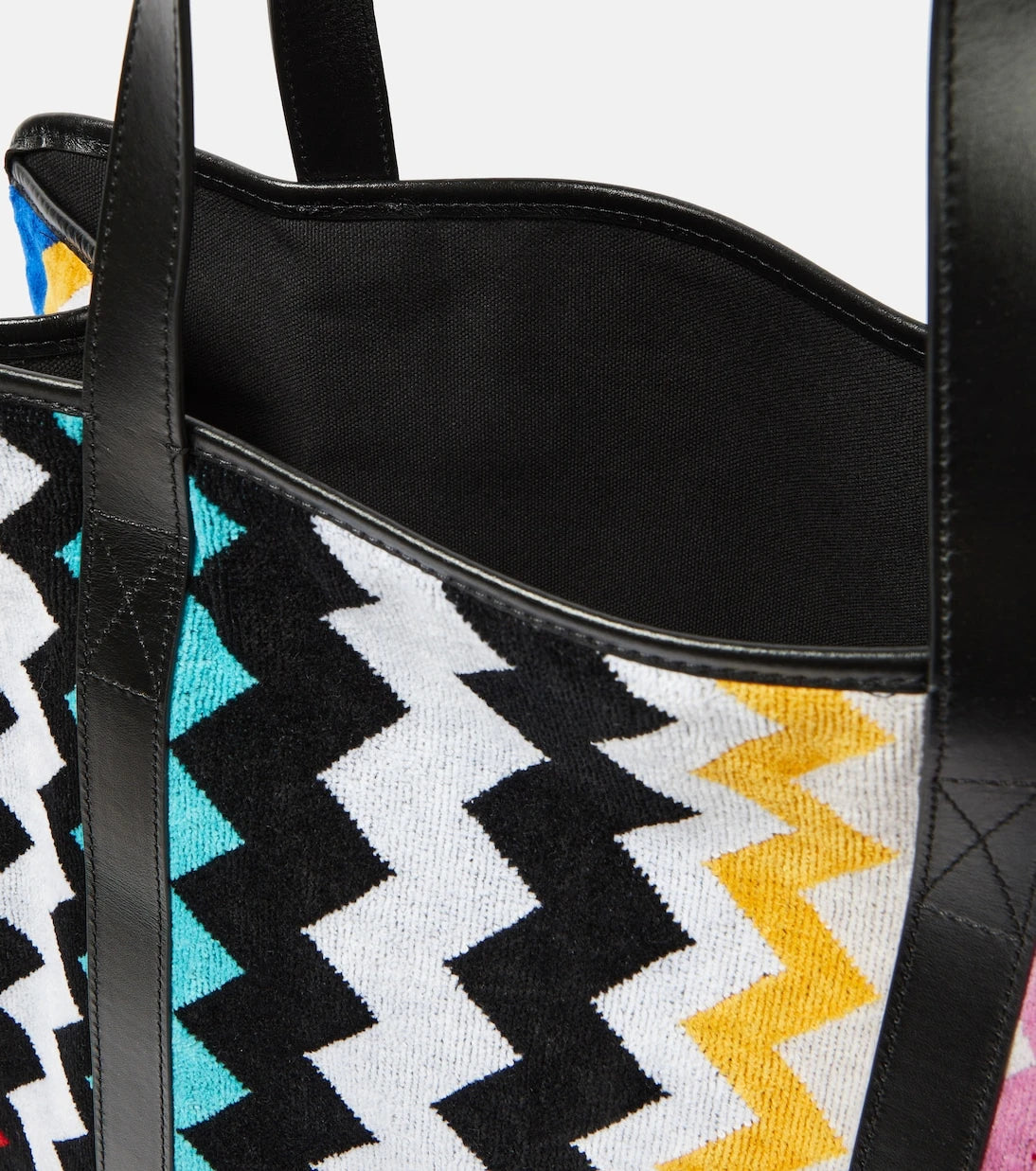 Missoni - Cyrus ZigZag leather-trimmed tote bag