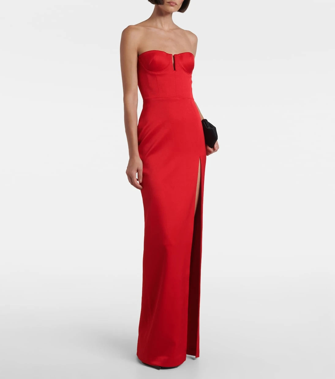 Alex Perry - Crêpe satin bustier gown