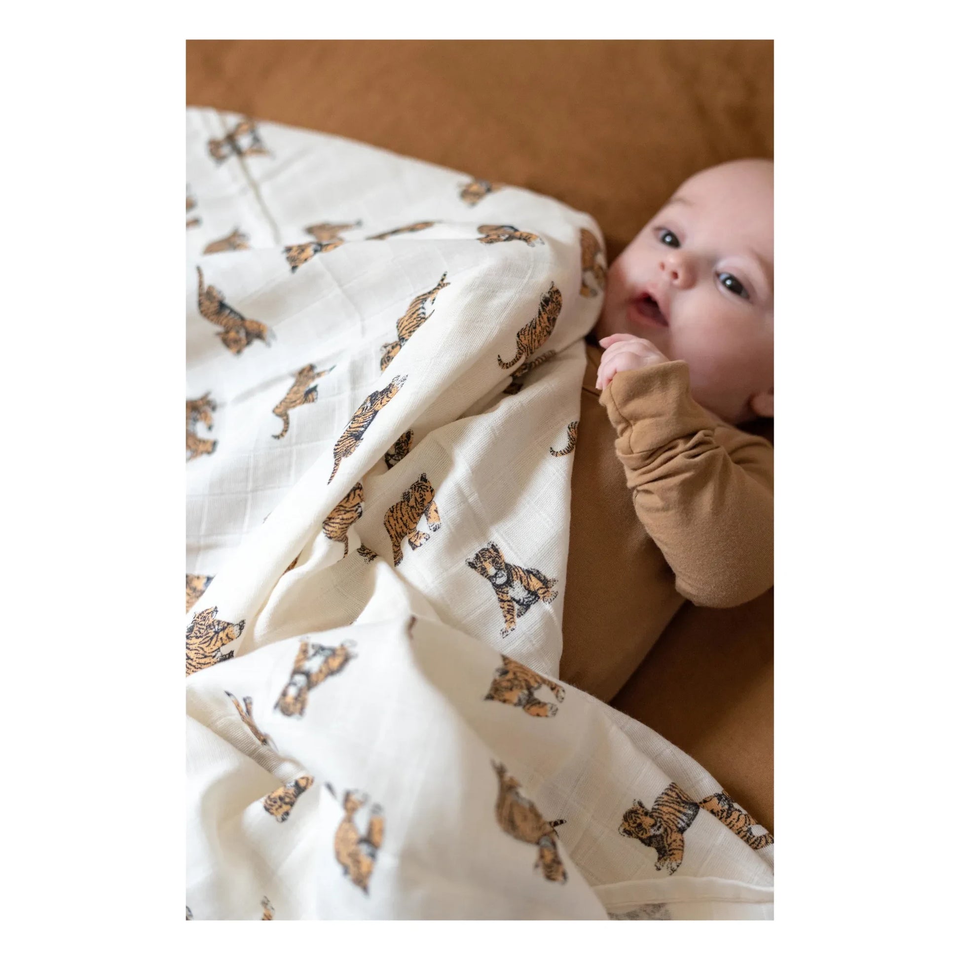 Milinane - Blanket in organic cotton muslin | White
