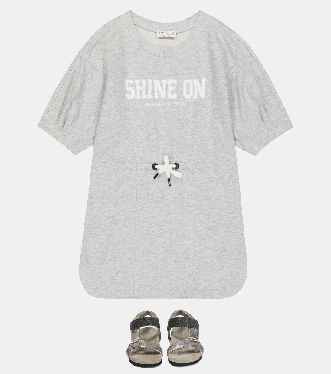 Brunello Cucinelli Kids - Printed cotton sweatshirt dress