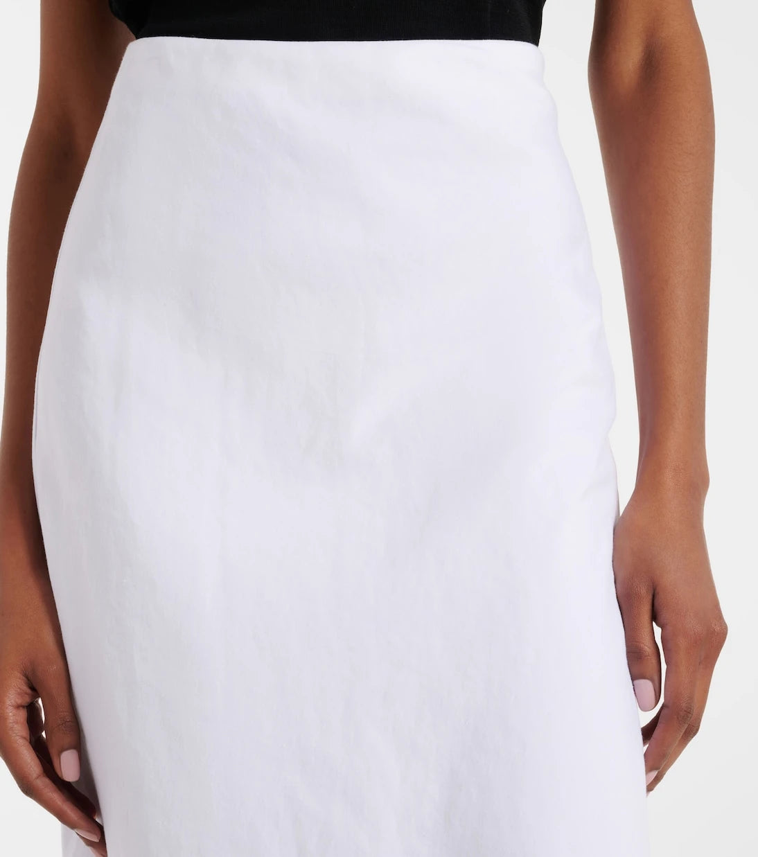 Vince - Easy linen-blend midi skirt