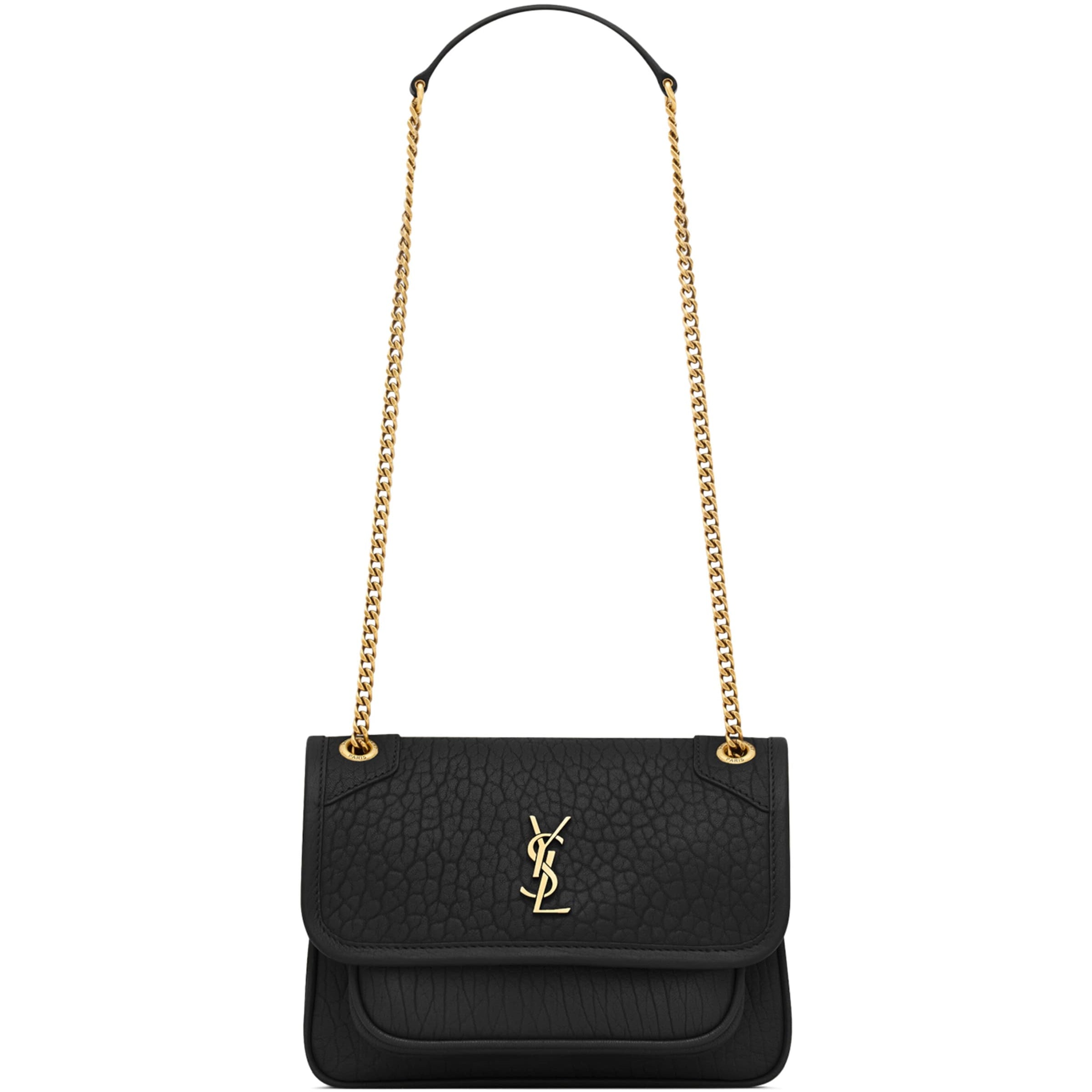 Saint Laurent Black Mini Leather Niki Shoulder Bag