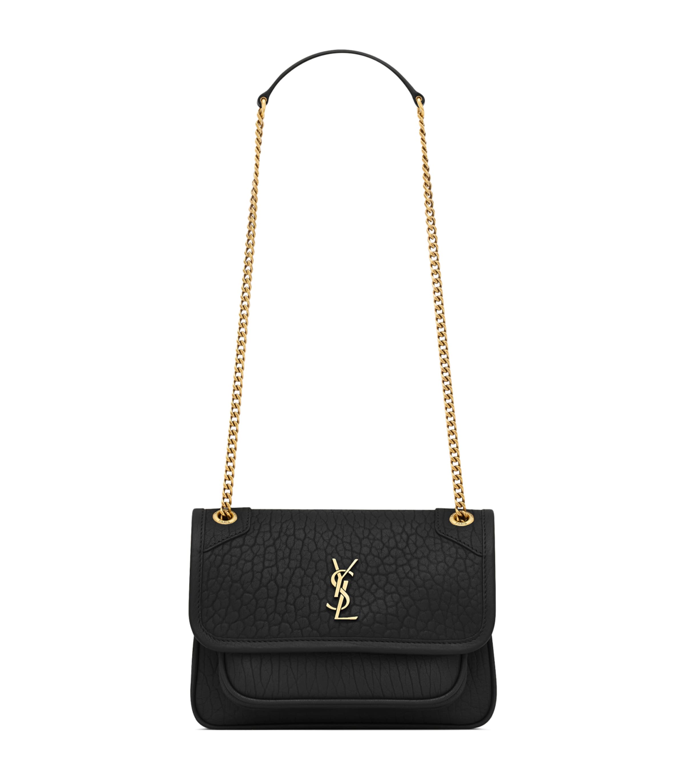 Saint Laurent Black Mini Leather Niki Shoulder Bag
