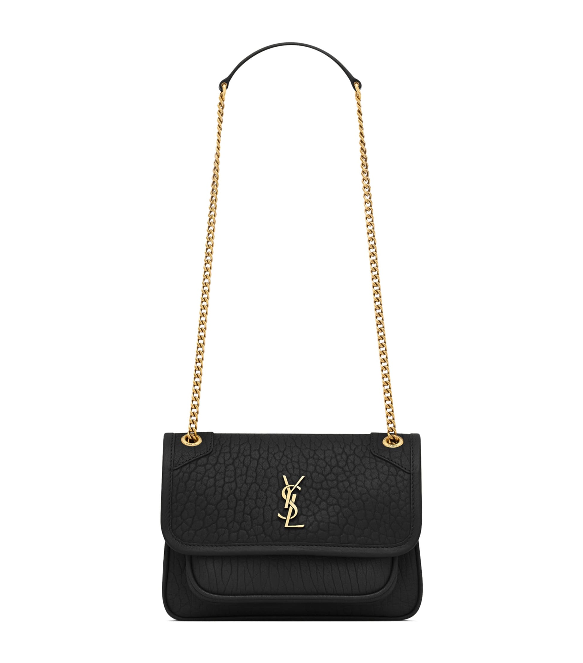 Saint Laurent Black Mini Leather Niki Shoulder Bag