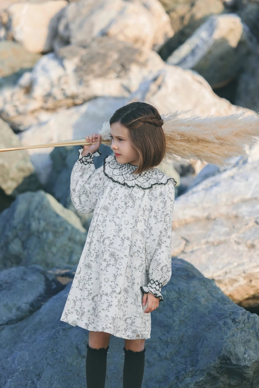 Tartine et Chocolat - Embroidered printed dress