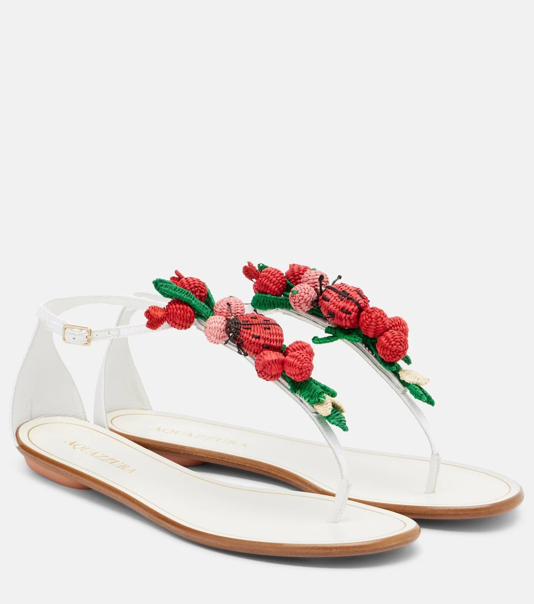 Aquazzura - Botanica raffia thong sandals