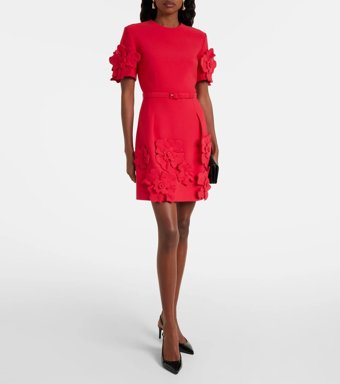 Leo Lin - Aurélie floral-appliqué minidress