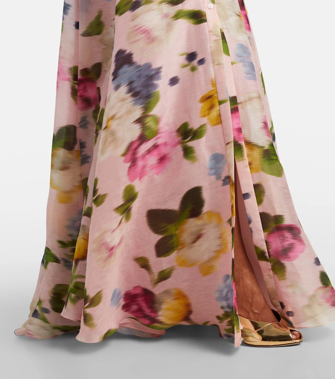 Carolina Herrera - Floral linen and silk gown