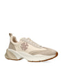 Tory Burch Beige Suede Good Luck Low Top Sneakers