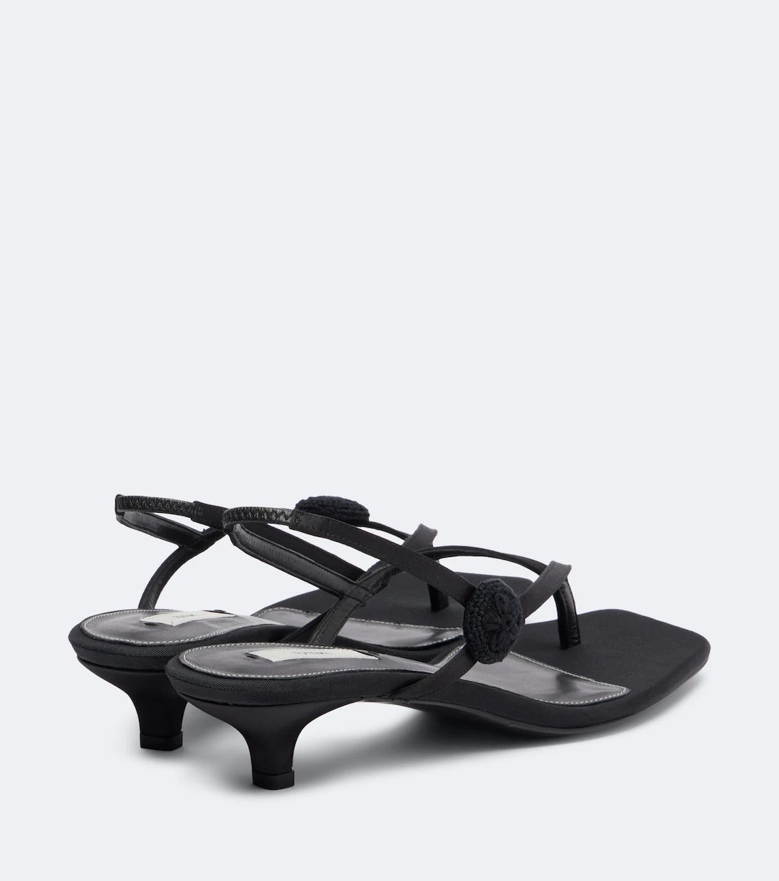 Toteme - Floral-appliqué suede slingback sandals