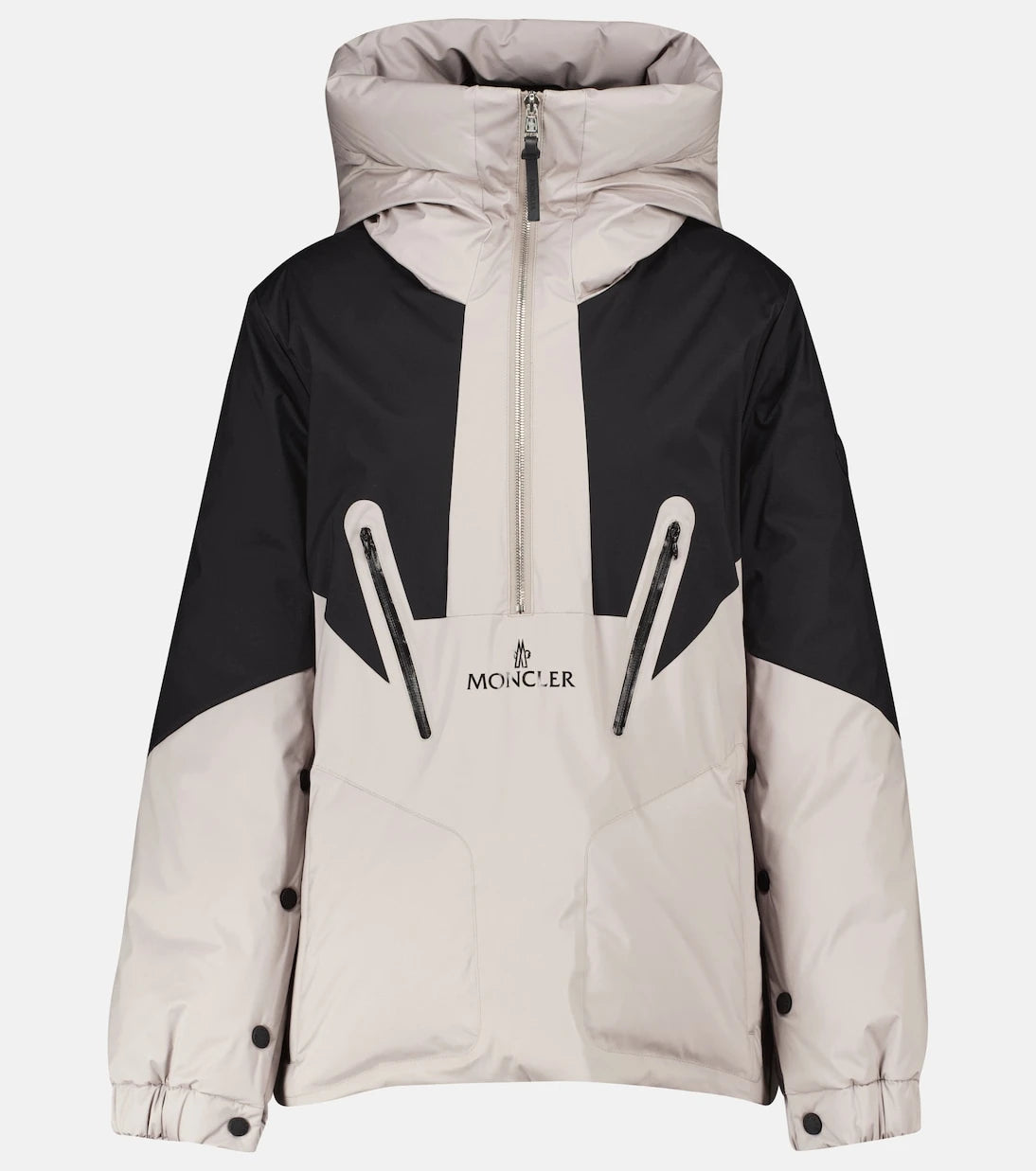 Moncler - Iberis hooded half-zip down jacket