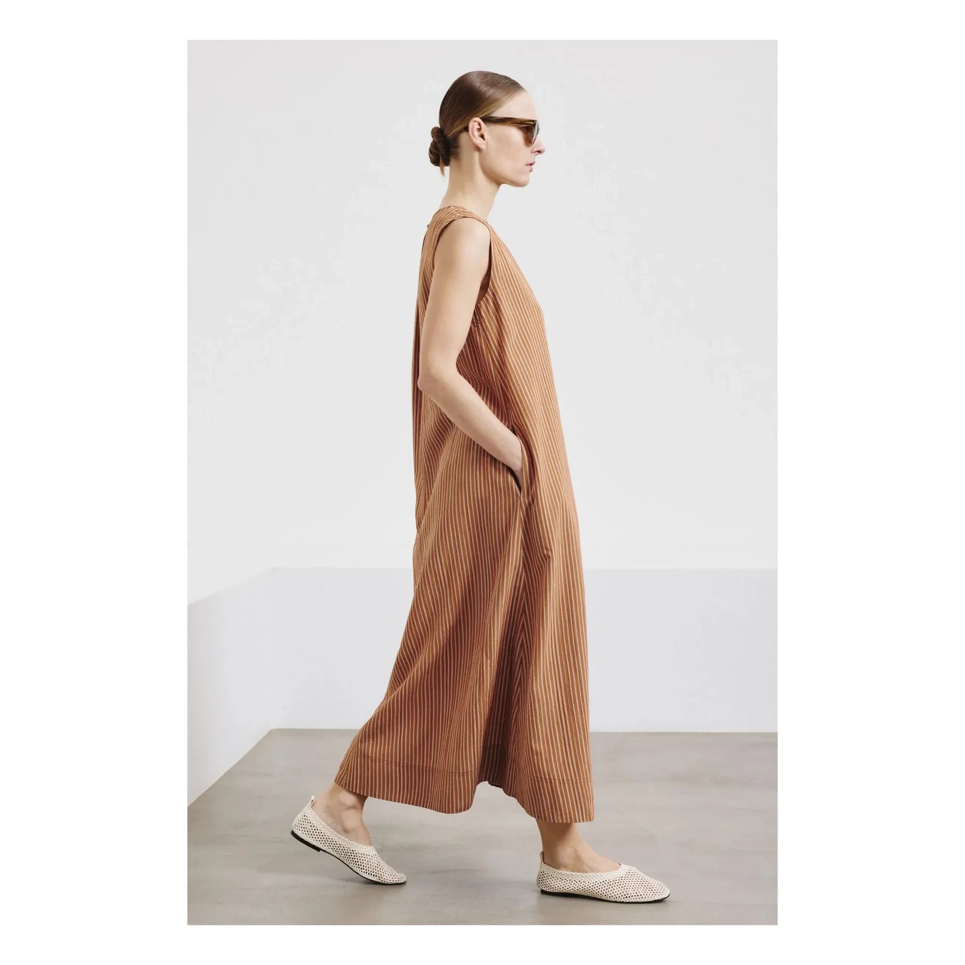 Pomandère - Stripes Dress | Apricot