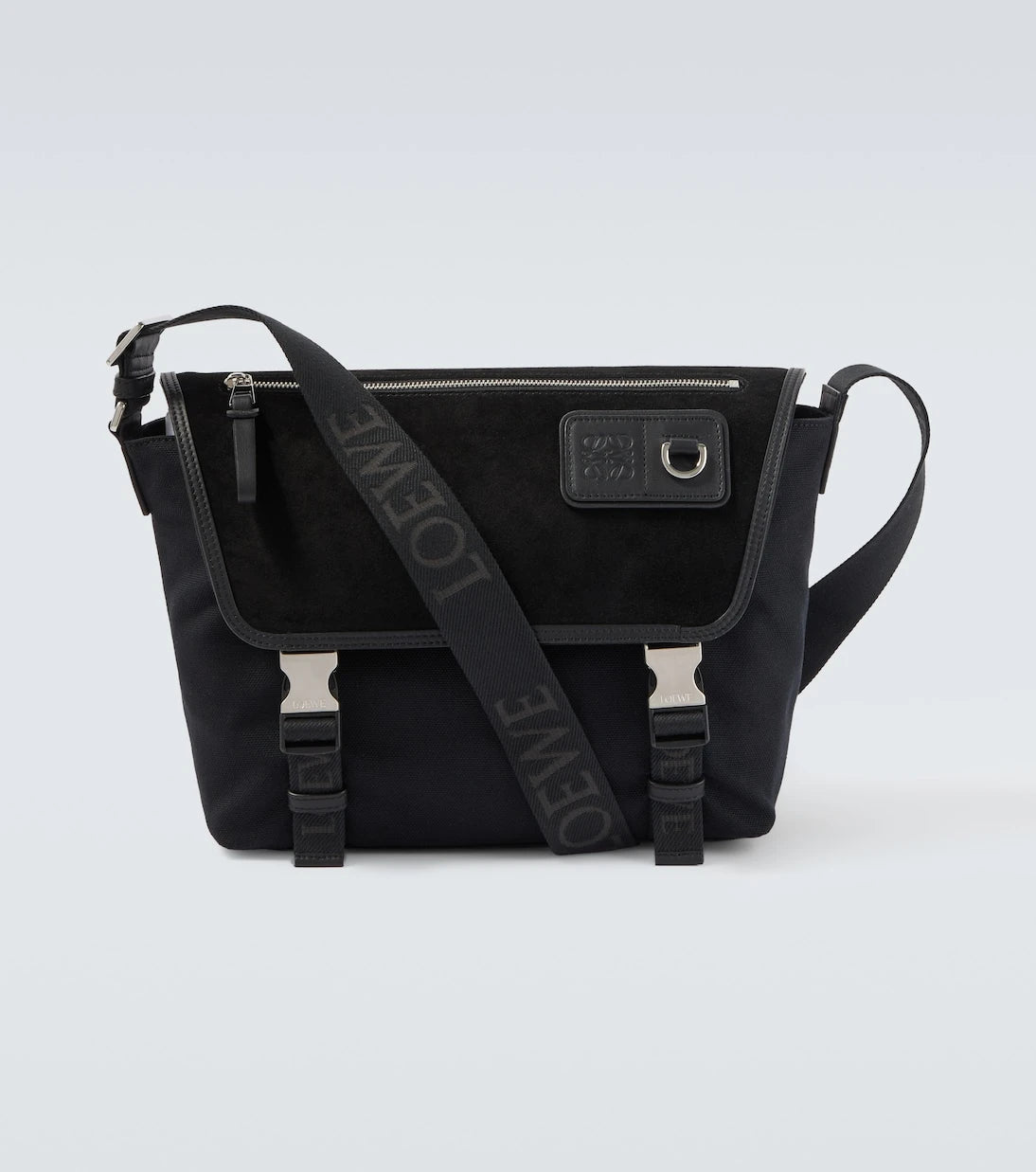 Loewe - Flex Medium canvas and suede messenger bag
