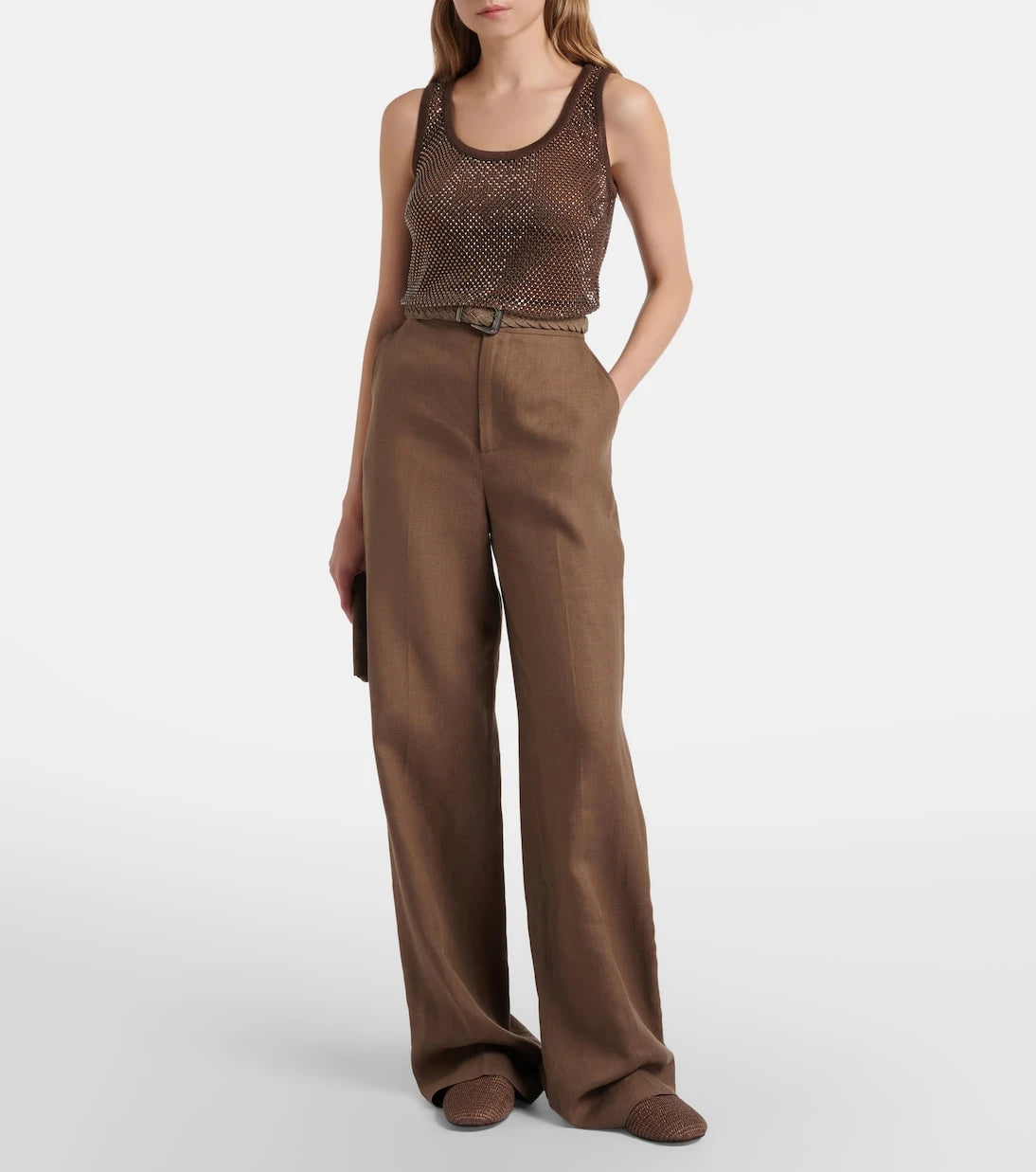 Ralph Lauren Collection - Dean linen wide-leg pants