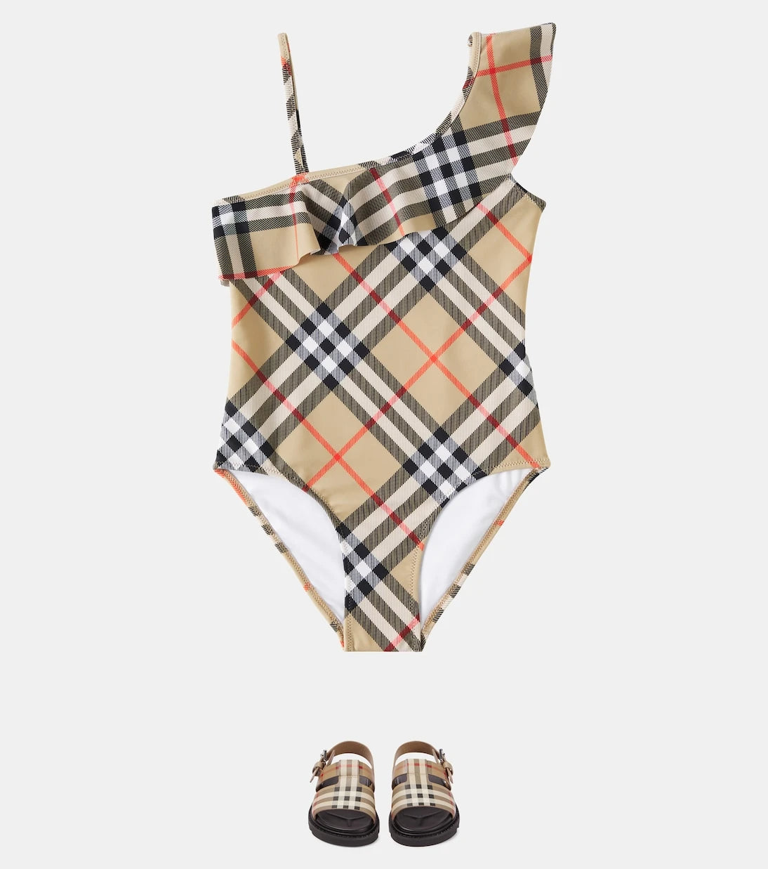Burberry Kids - مايوه بنقشة كاروهات من بربري