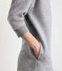 Max Mara Grey Virgin Wool-Blend Mini Dress