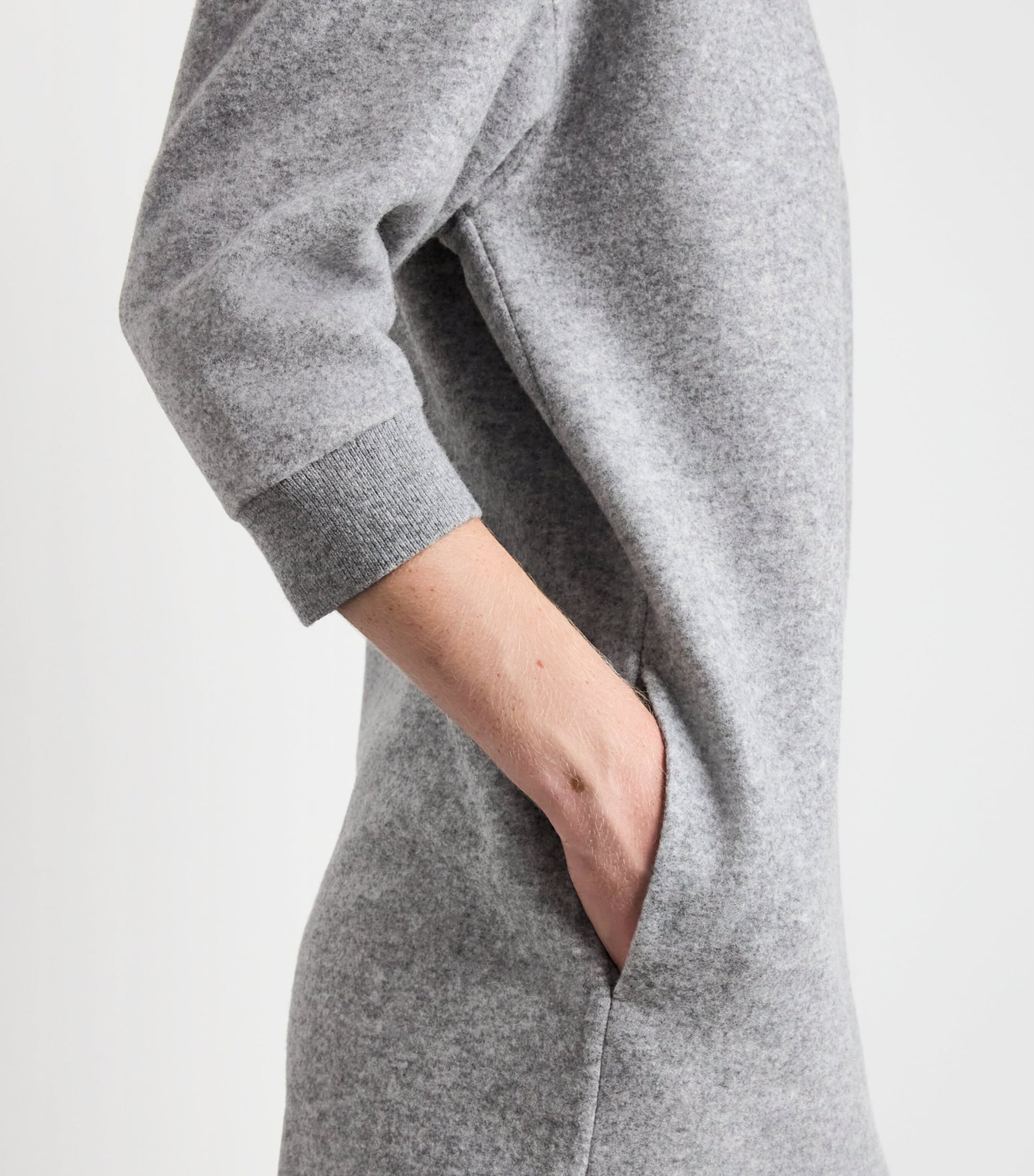 Max Mara Grey Virgin Wool-Blend Mini Dress