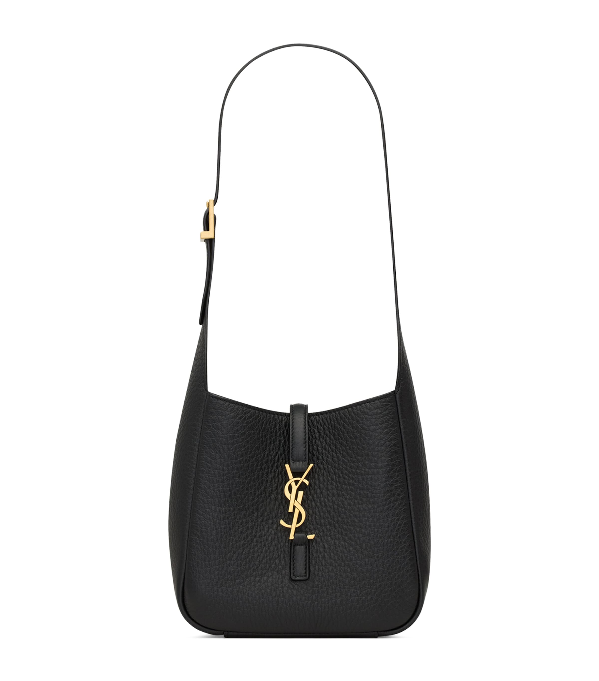 Saint Laurent Black Deerskin Baby Le 5 à 7 Shoulder Bag