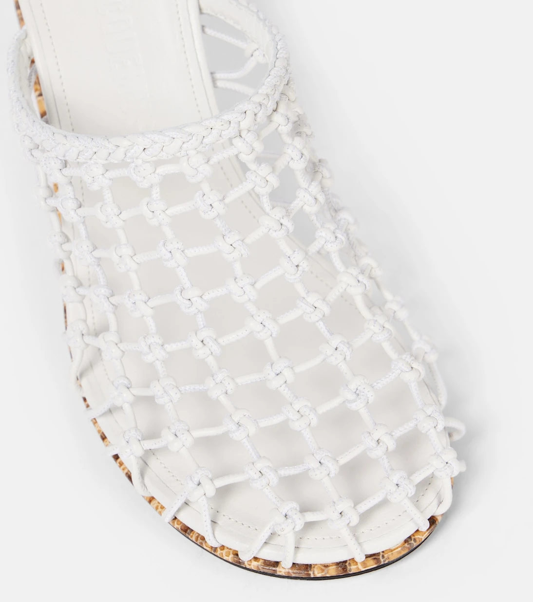 Jacquemus - Double 110 woven leather wedge mules