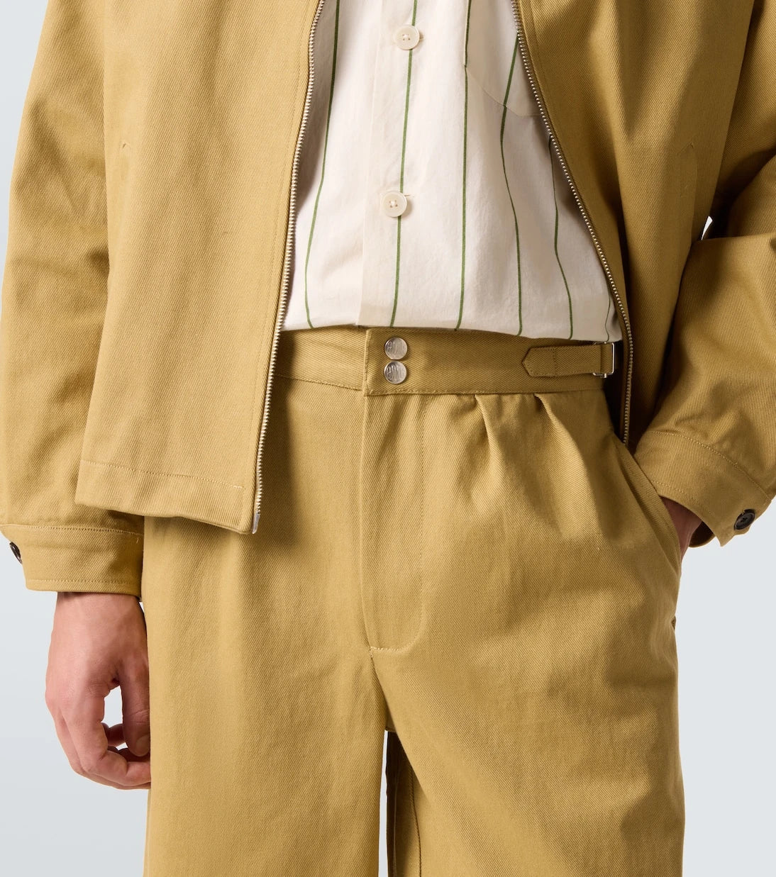 Bode - Cotton twill wide-leg pants