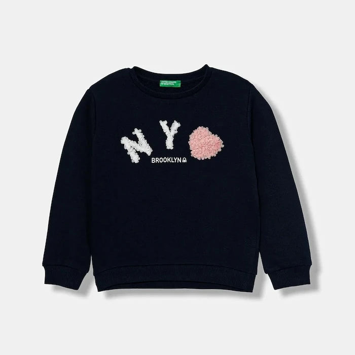 United Colors of Benetton Çocuk Pamuklu Sweatshirt