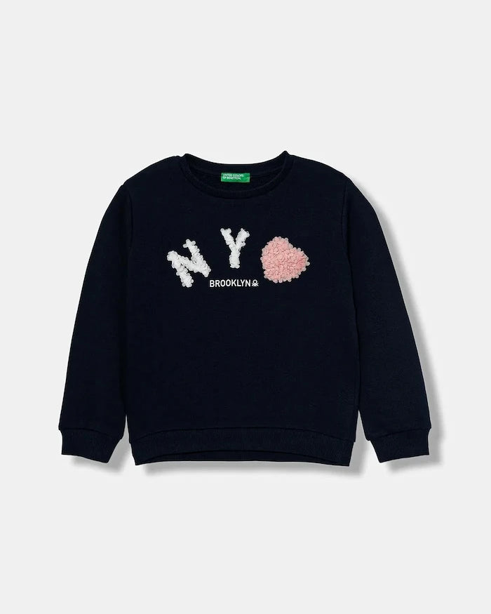 United Colors of Benetton Çocuk Pamuklu Sweatshirt