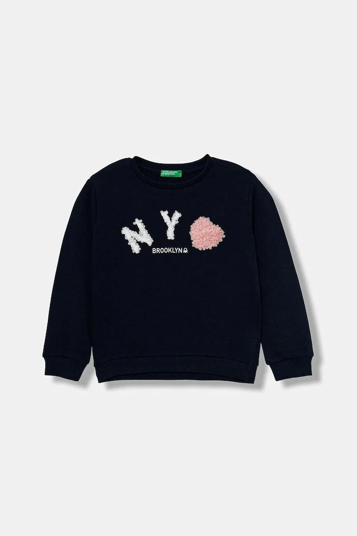 United Colors of Benetton Çocuk Pamuklu Sweatshirt