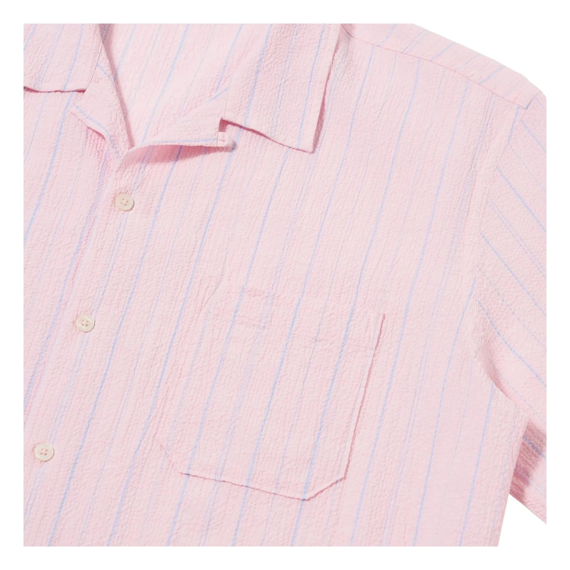 Universal Works - Striped Road Shirt | Pink