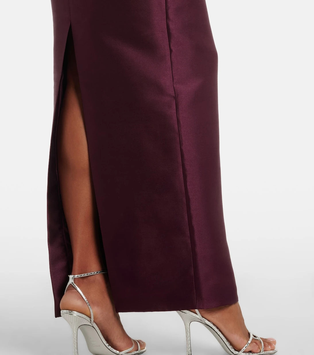 Solace London - Kira draped satin gown