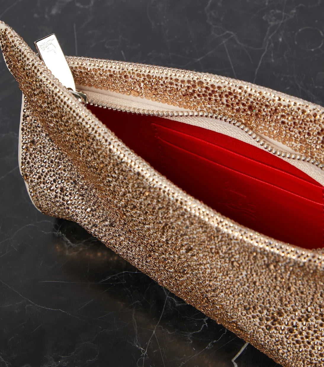 Christian Louboutin - Loubitwist Small embellished clutch