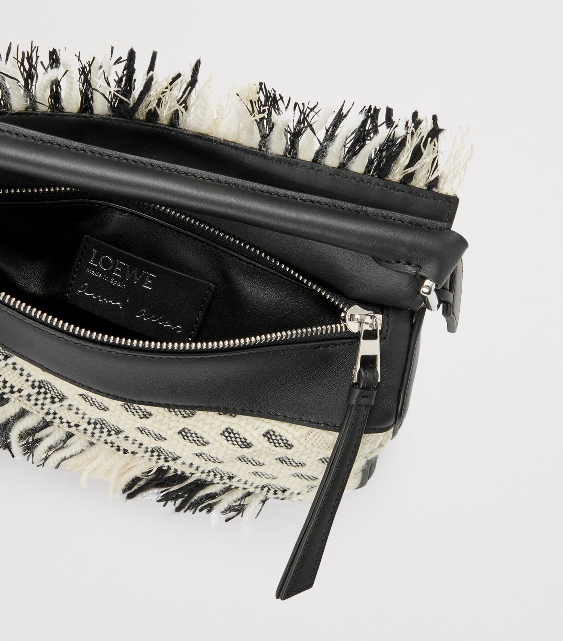 LOEWE Black x Albers Puzzle Top-Handle Bag