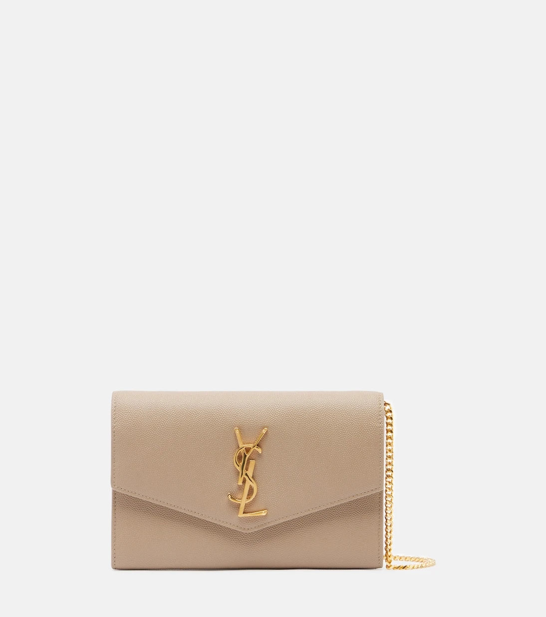 Saint Laurent - Uptown leather wallet on chain