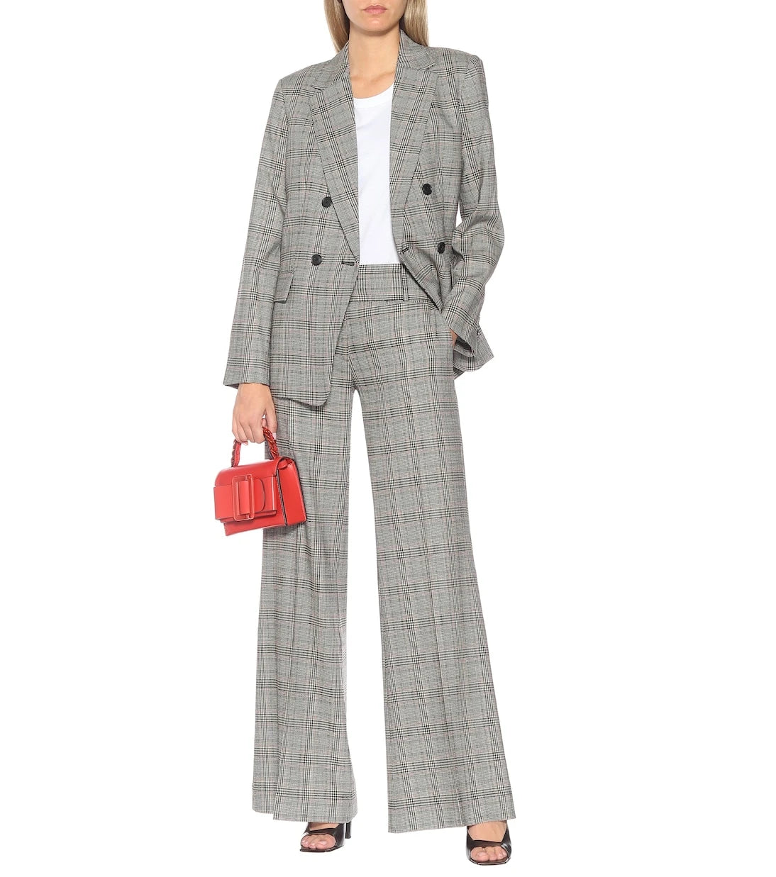 Frame - Metropolitan checked wide-leg pants