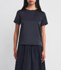 Weekend Max Mara Blue Satin-Front T-Shirt