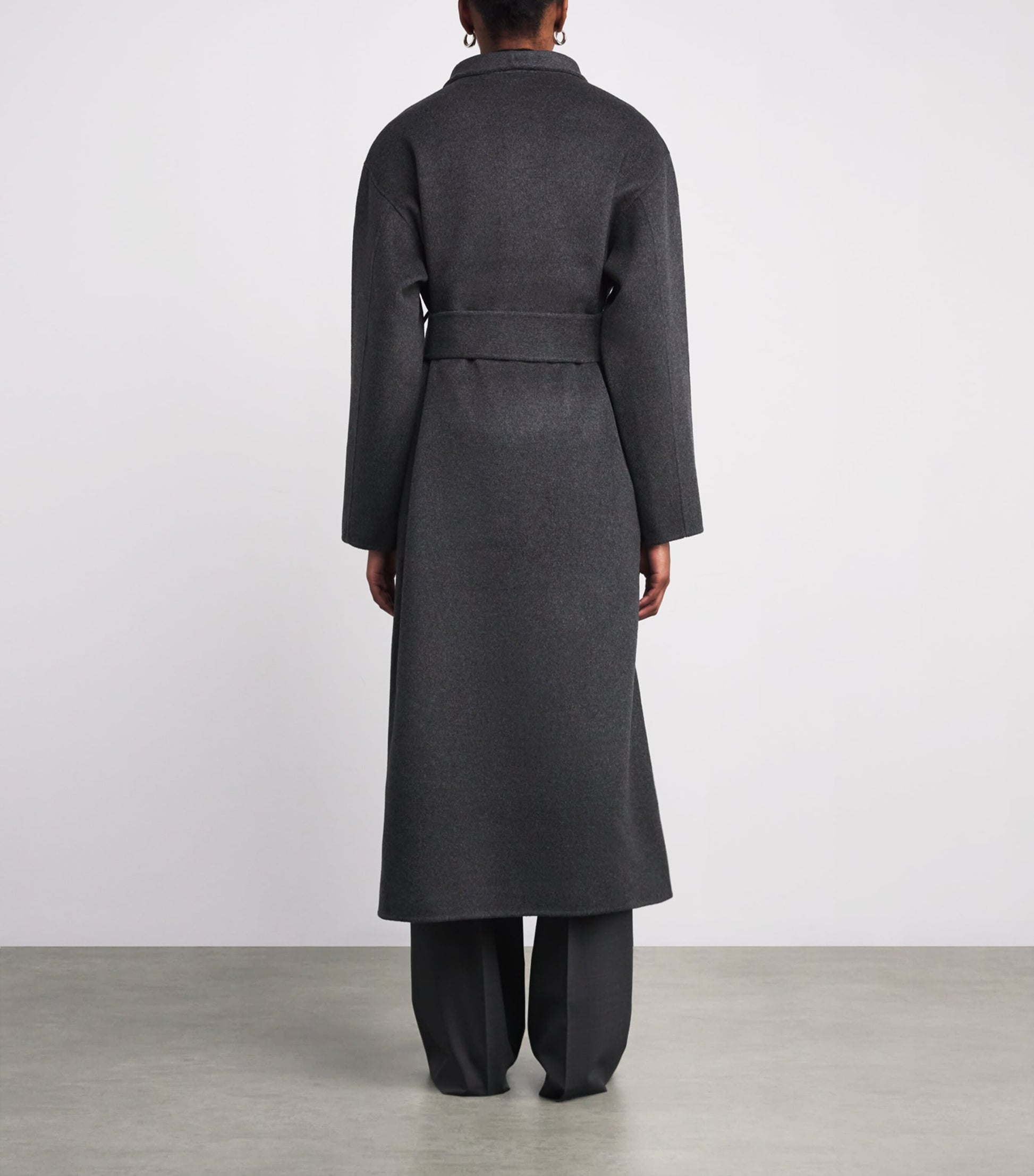 Almada Label Grey Wool-Cashmere Mara Wrap Coat