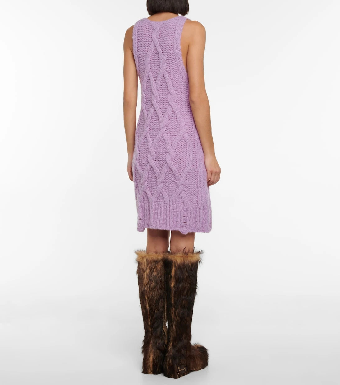 Acne Studios - Cable-knit wool-blend minidress