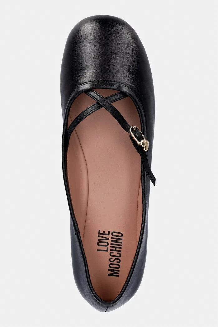 Кожени балеринки Love Moschino