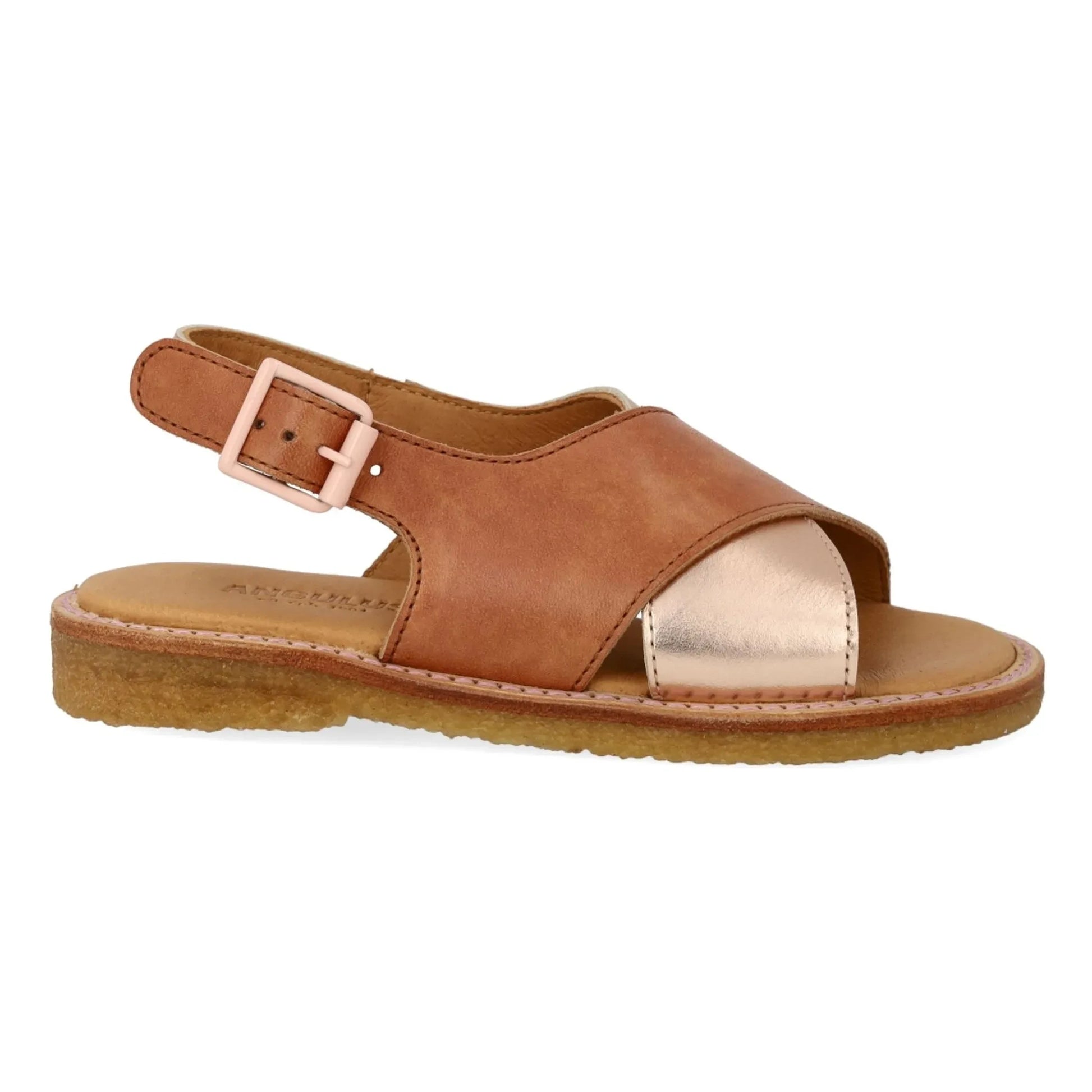 Angulus - Contrast Sandals | Pink Gold