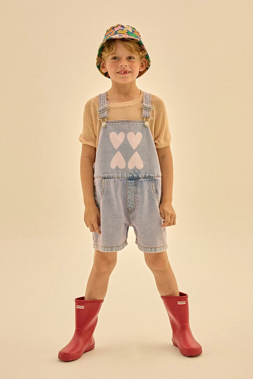 Jellymallow - Heart denim overalls